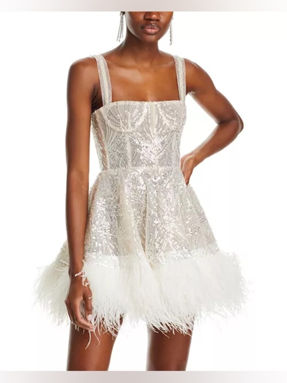 BRONX AND BANCO
Mademoiselle Beaded Bustier Mini Dress